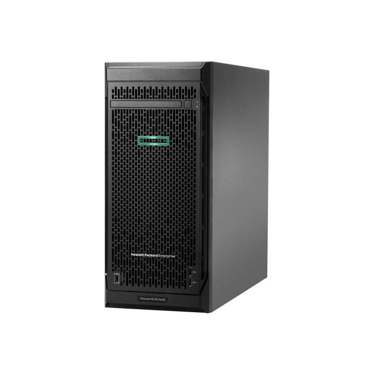 HPE ProLiant ML110 Gen10 Intel Xeon-S 4210R 10-Core 2.40GHz 13.75MB 16GB 1 x 16GB PC4-2933Y-R DDR4 RDIMM 8 x Hot Plug 2.5in Small Form Factor Smart Array P408i-p SR No Optical 800W 3yr Next Business D