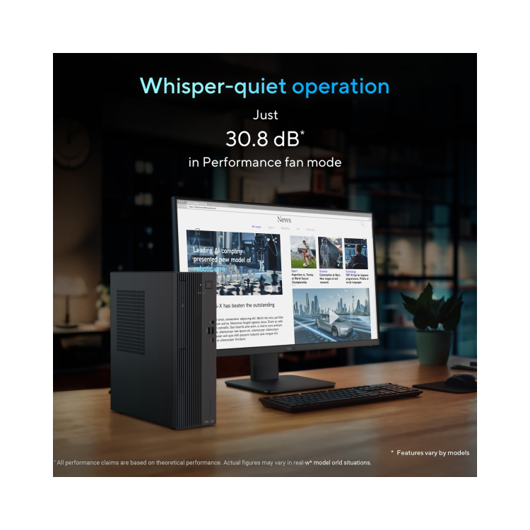 ASUS ExpertCenter SFF Intel Core 7 240H 16GB RAM 512GB SSD Windows 11 Pro Desktop PC