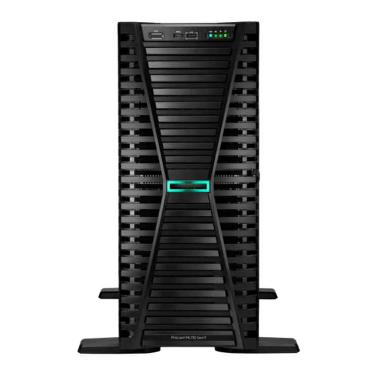 HPE ProLiant ML110 Gen11 Intel Xeon Silver 4510 2.4GHz 12c 32GB RAM 2x4TB HDD 4.5U Tower Server