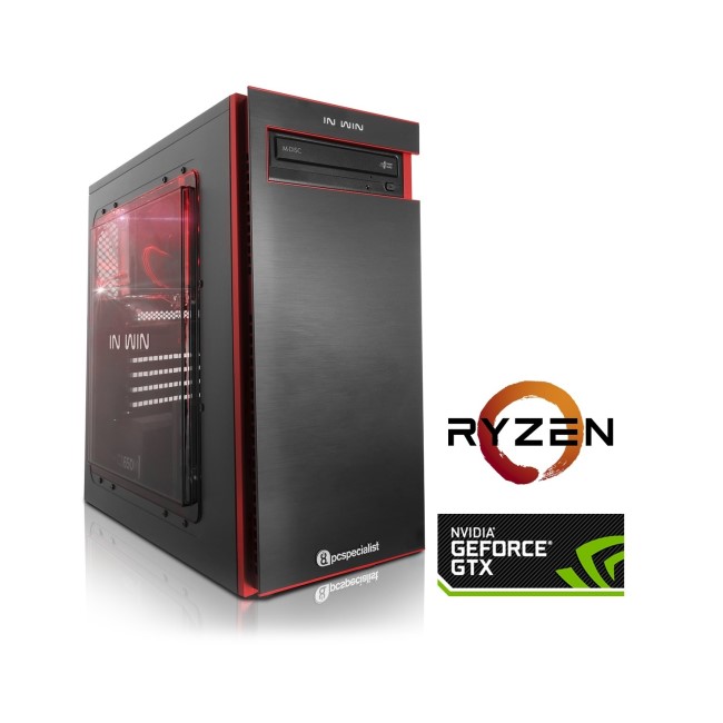 PC Specialist Osiris Striker AMD Ryzen 1600 8GB 1TB + 120GB SSD GeForce GTX 1060 DVD-RW Windows 10 Desktop 