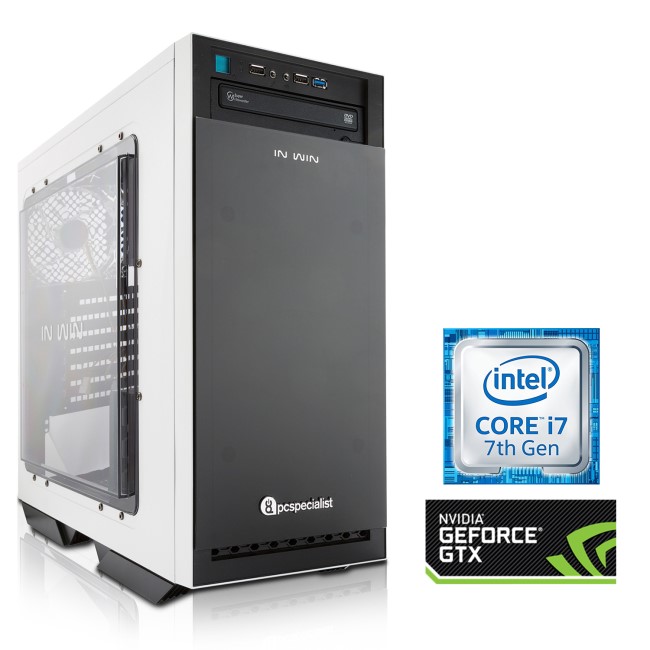 PC Specialist Osiris Titan Pro Core i7-7700 16GB 3TB + 240GB SSD GeForce GTX 1080Ti DVD-RW Windows 10 Gaming Desktop 