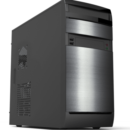 Punch Technology Contender Silver mATX Pentium G6400 8GB 120GB SSD Windows 10 Pro Desktop PC