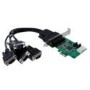 StarTech 4 Port Native PCI Express RS232 Serial Adapter Card with 16950 UART