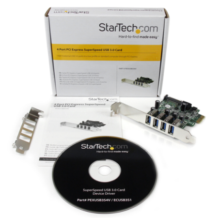Startech .com 4 Port PCI Express PCIe SuperSpeed USB 3.0 Controller Card Adapter with SATA Power - L