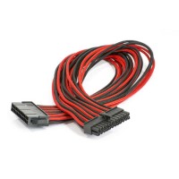 Phanteks 24-Pin ATX Cable Extension 50cm - Sleeved Black & Red
