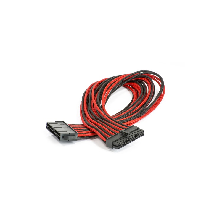 Phanteks 24-Pin ATX Cable Extension 50cm - Sleeved Black & Red