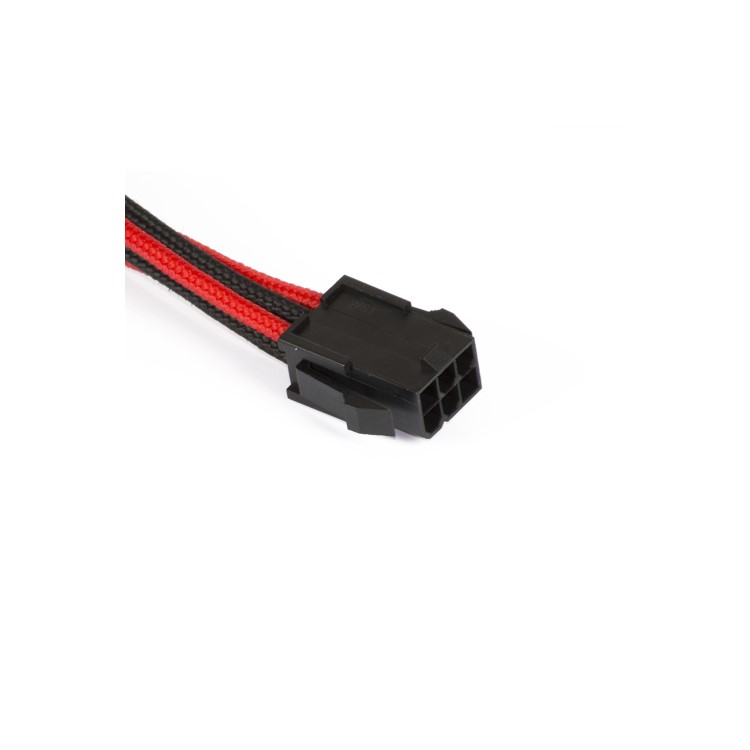 Phanteks 6-Pin PCIe Cable Extension 50cm - Sleeved Black & Red