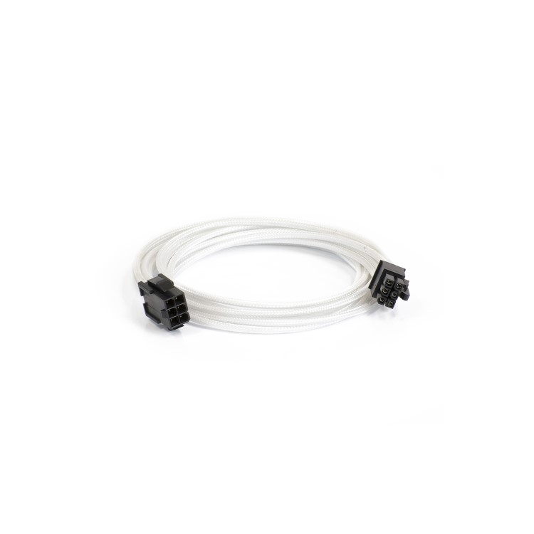 Phanteks 6-Pin PCIe Cable Extension 50cm - Sleeved White
