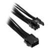 Phanteks 6+2-Pin PCIe Cable Extension 50cm - Sleeved Black