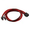 Phanteks 6+2-Pin PCIe Cable Extension 50cm - Sleeved Black &amp; Red