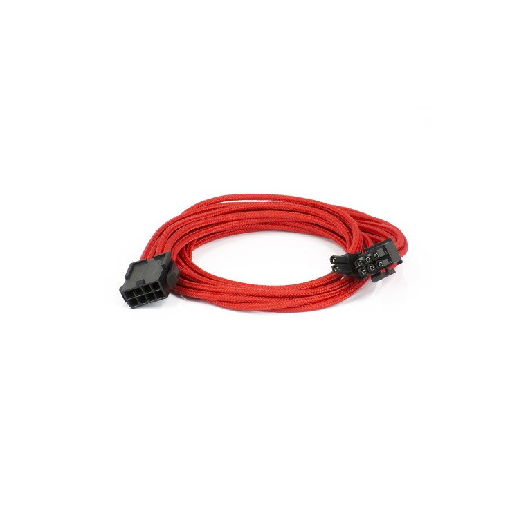Phanteks 6+2-Pin PCIe Cable Extension 50cm - Sleeved Red