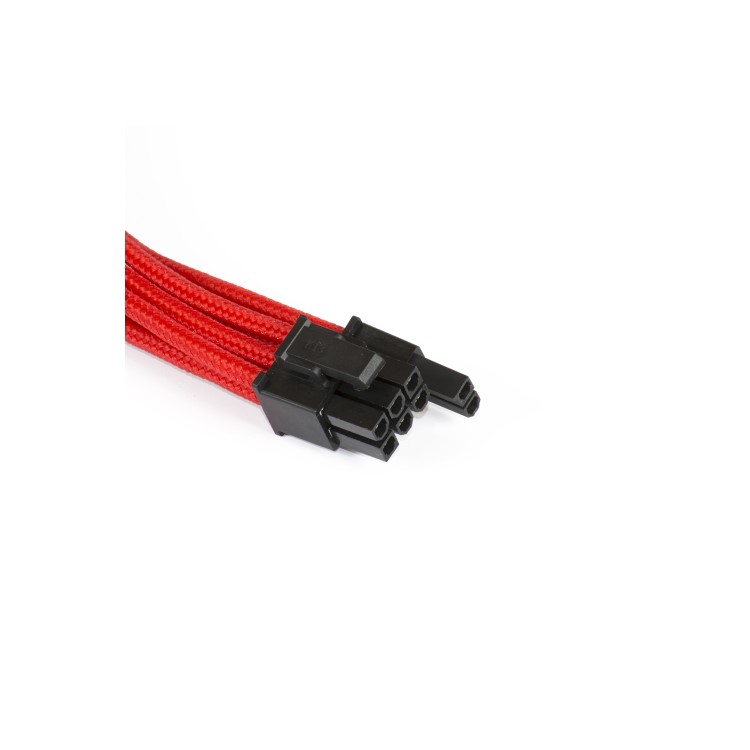 Phanteks 6+2-Pin PCIe Cable Extension 50cm - Sleeved Red