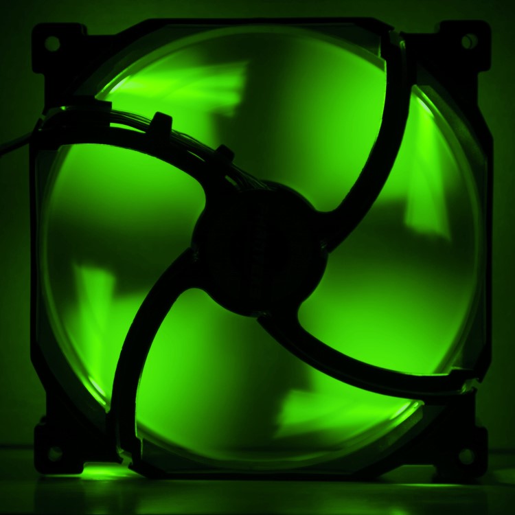 Phanteks PH F140SP 140mm Fan Green LED - Black / White