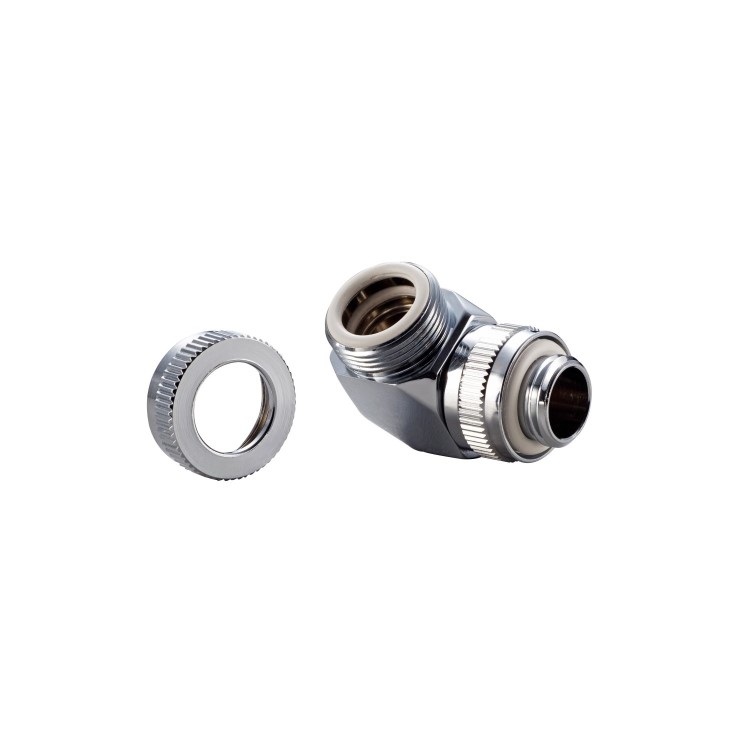 Phanteks 12mm Hard Tube Rotary Fitting 90 G1/4 - Chrome