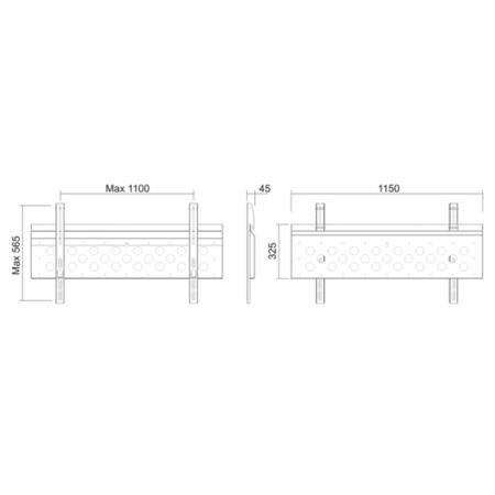 PMV PMVMOUNTXFB Flat TV Wall Bracket - Up to 90 Inch