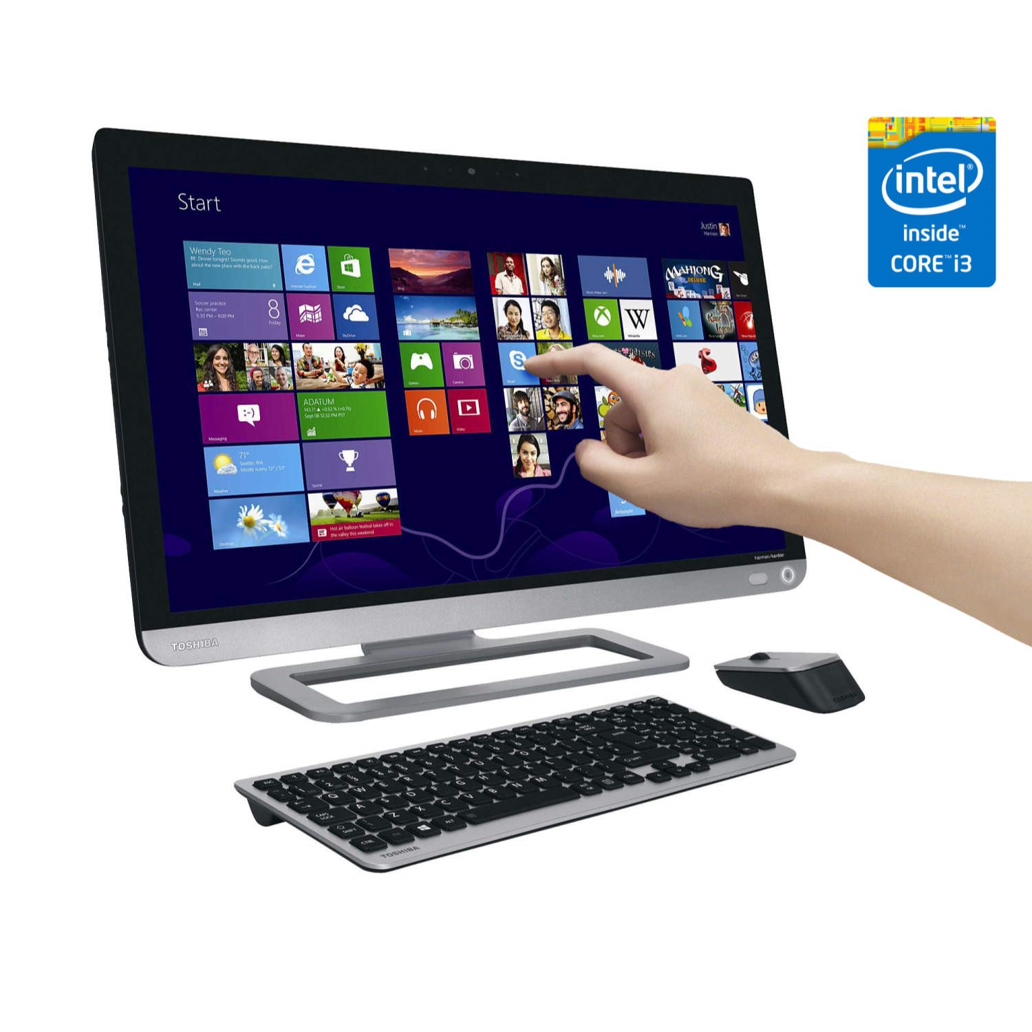 Toshiba Qosmio PX30T-A-159 Core i3 4GB 1TB 23" Full HD Touchscreen Windows  8.1 Professional All In One Desktop PC - Laptops Direct