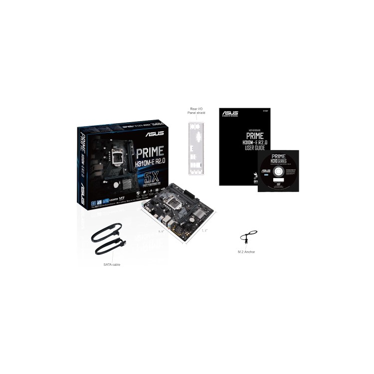 ASUS Prime H310M-E R2.0 - Micro ATX Motherboard - Socket 1151 - H310 - USB 3.1 Gen 2