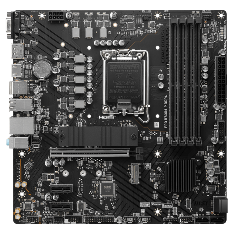 MSI PRO B760M-P Intel B760 1700 DDR4 Micro ATX Motherboard