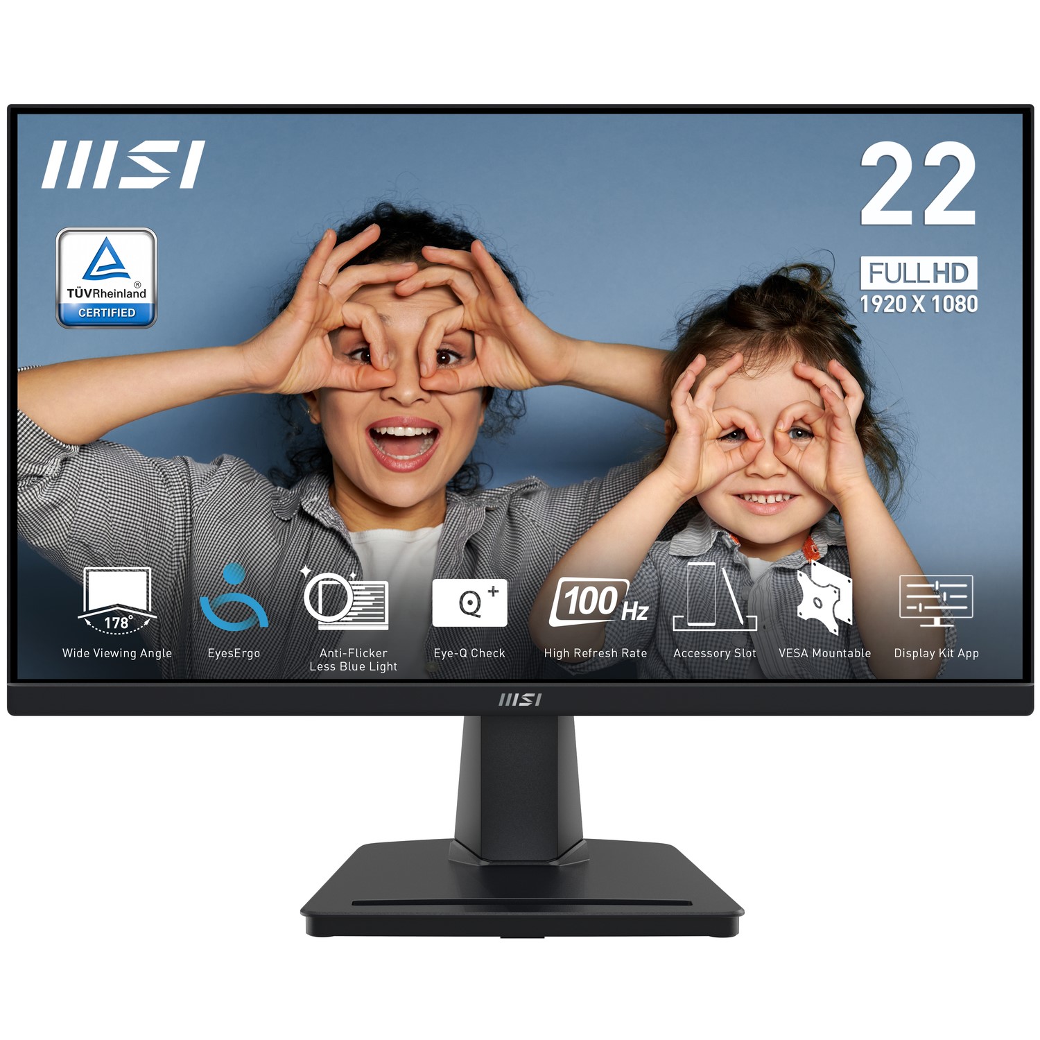 MSI PRO MP225V 22 VA Full HD 100Hz 1ms Monitor