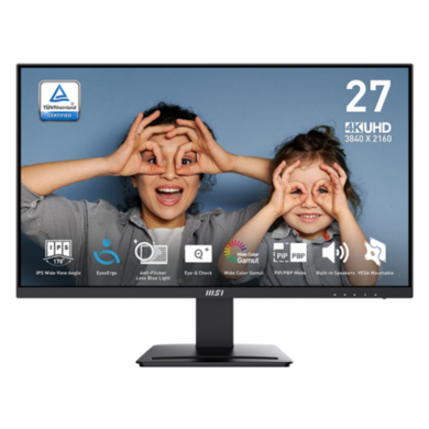 MSI Pro MP273U computer monitor 68.6 cm (27") 3840 x 2160 pixels 4K Ultra HD Black