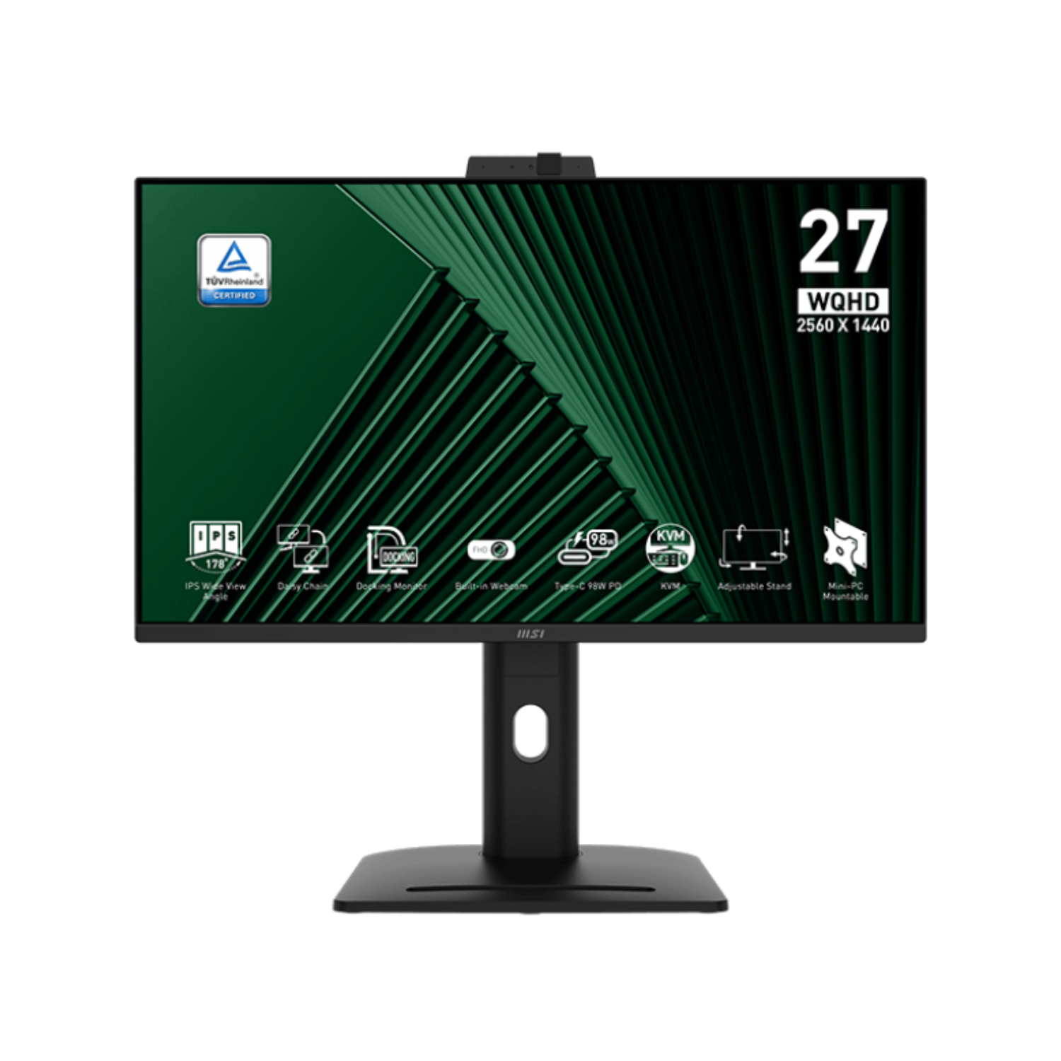 MSI PRO MP275QPDG 27 IPSM WQHD 100Hz USB-C Docking Monitor