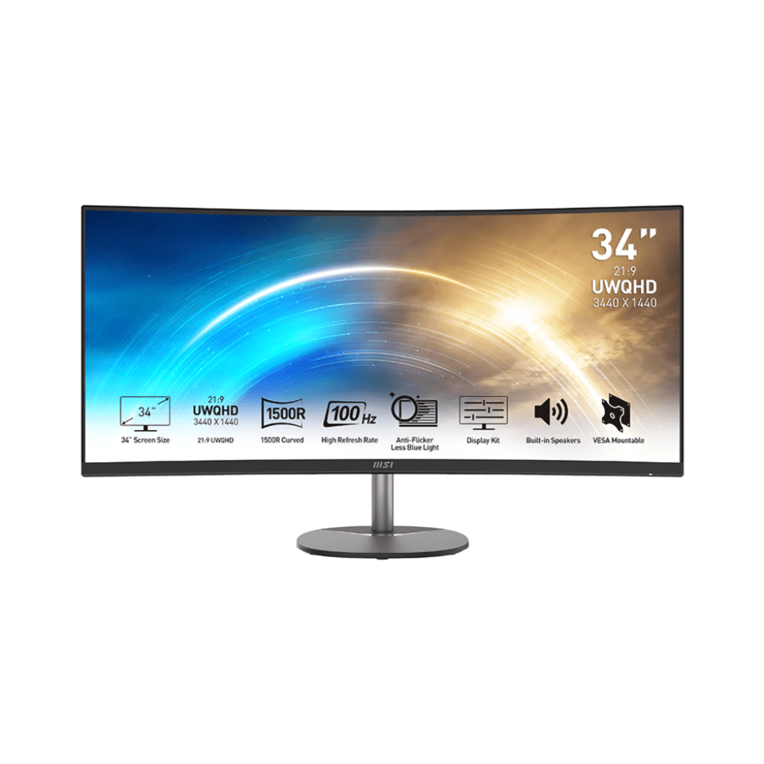 PRO MP341CQ 34 VA UWQHD 100Hz FreeSync Curved Monitor