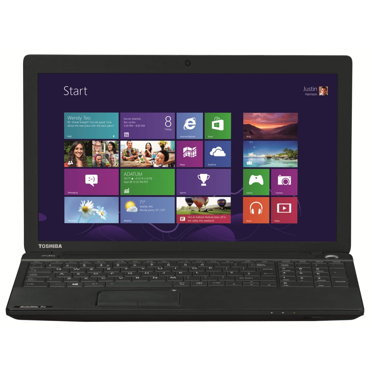Toshiba Satellite Pro C50 A 166 4gb 500gb Windows 8 Laptop Laptops Direct