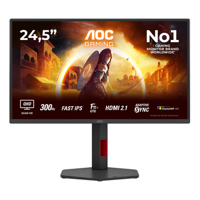 AOC G4 Q25G4SR 25" Fast IPS QHD 300Hz 0.3ms Gaming Monitor