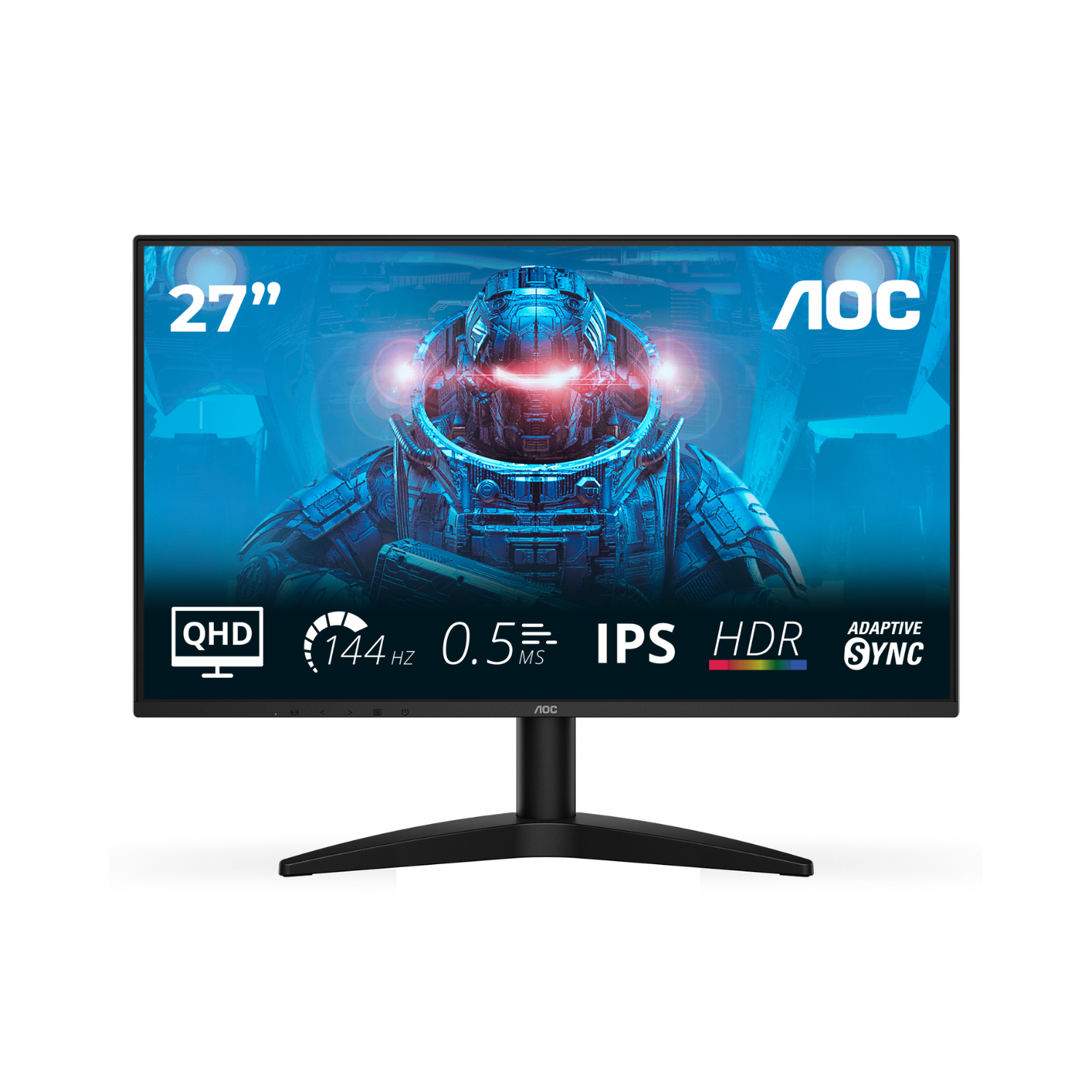 AOC Q27b36x 27 Ips Qhd 144Hz 0.5Ms Gaming Monitor Black, Laptops Direct - Q27B36X