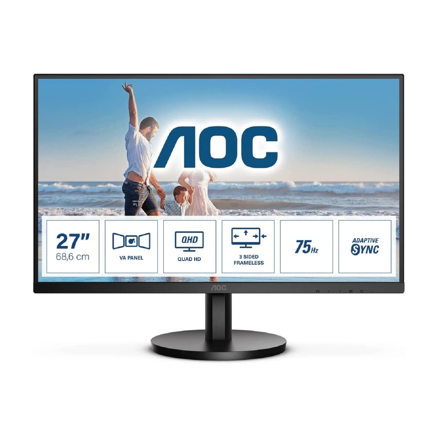 AOC Q27B3MA 27 QHD 75Hz VA Frameless Monitor