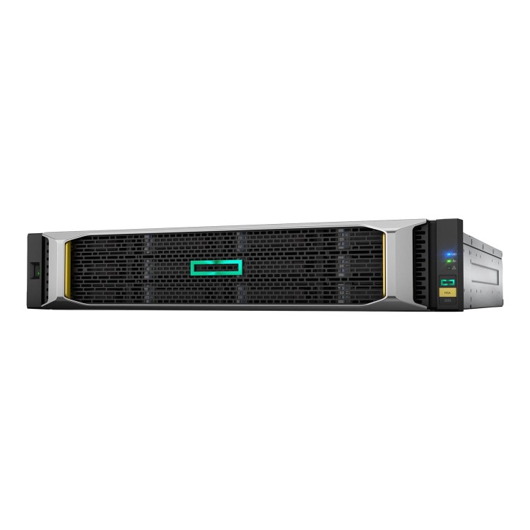 HPE Modular Smart Array 1050 Dual Controller SFF Storage - Hard drive array - 0 TB - 24 bays SAS-2 - iSCSI 1 GbE external - rack-mountable - 2U