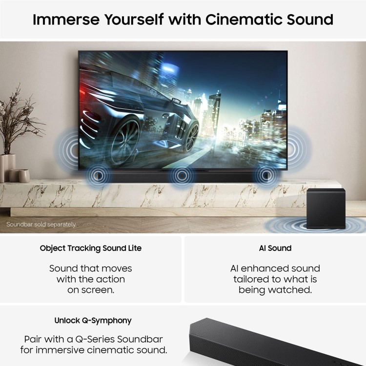 Samsung QE43QN73HAUXXU 43" Neo QLED 4K Ultra HD Smart TV with Tizen OS  HDR Gaming Hub AI Upscaling & Dolby Atmos Sound TV
