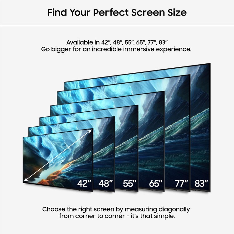 Samsung QE48S90HAEXXU 48" OLED 4K Smart TV – Samsung S90H Ultra HD HDR TV with Dolby Atmos 165Hz Gaming & Tizen OS