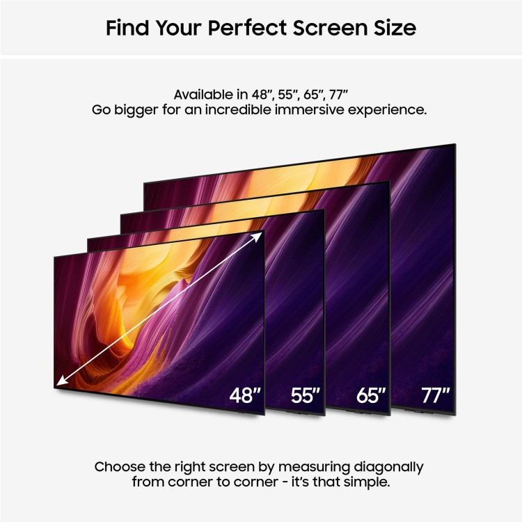 Samsung QE55S95HFTXXU 55" OLED 4K Smart TV – Samsung S95H Ultra HD HDR TV with Dolby Atmos AI Upscaling Infinity One Design & 165Hz Gaming