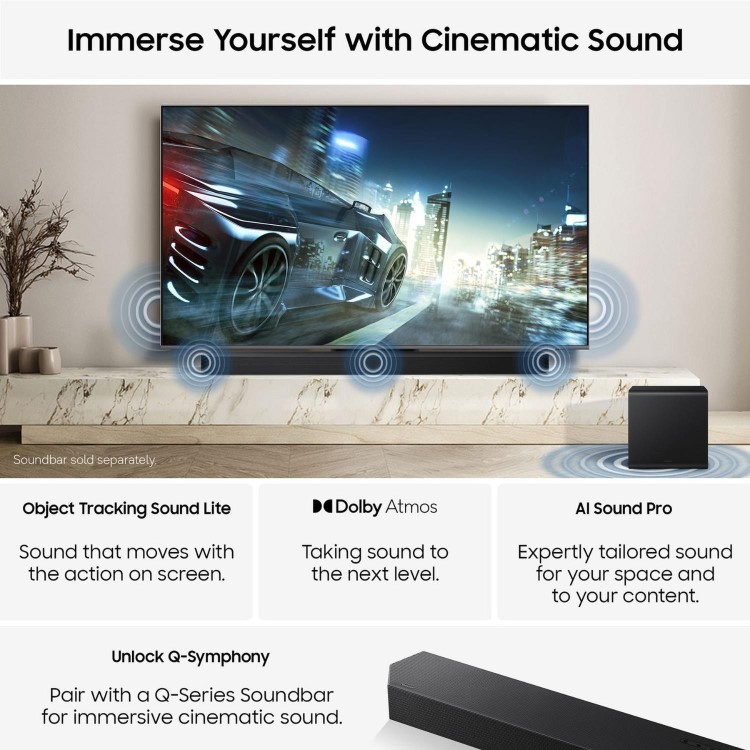 Samsung QE85QN80HAUXXU 85" Neo QLED 4K Ultra HD Smart TV with Tizen OS  Mini LED HDR Gaming TV Dolby Atmos & AI Smart Features