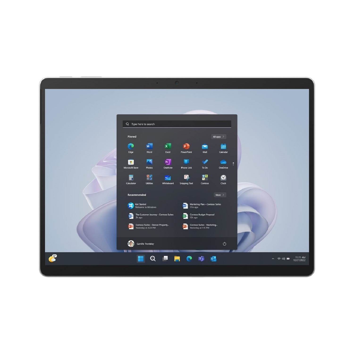 Microsoft Surface Pro 9 13 Platinum 256GB Wi-Fi Tablet
