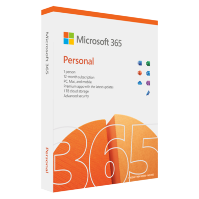 Microsoft Office 365 Personal 1 User 1 Year Subscription - Digital Download