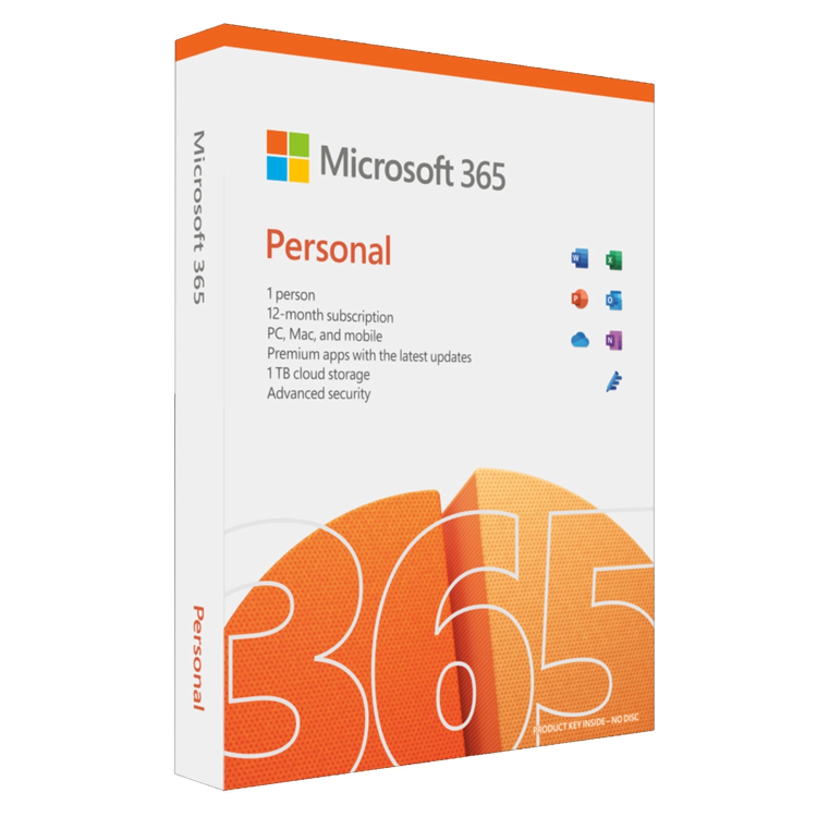 Microsoft Office 365 Personal 1 User 1 Year Subscription - Physical Copy