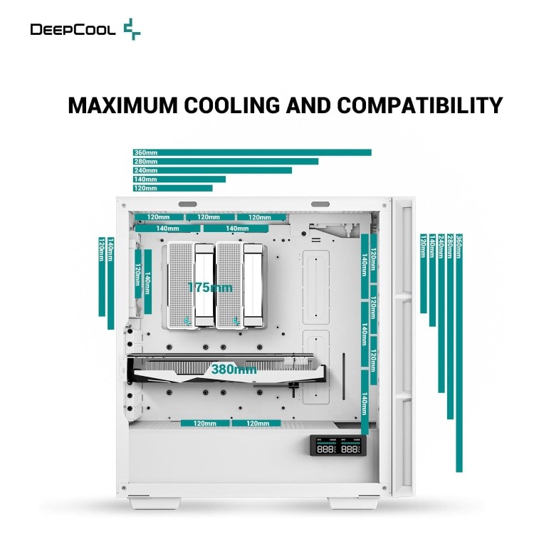 DeepCool CH560 Digital ARGB Gaming PC Case White