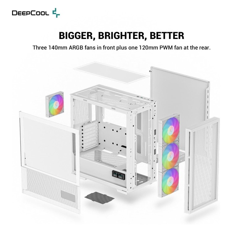 DeepCool CH560 Digital ARGB Gaming PC Case White
