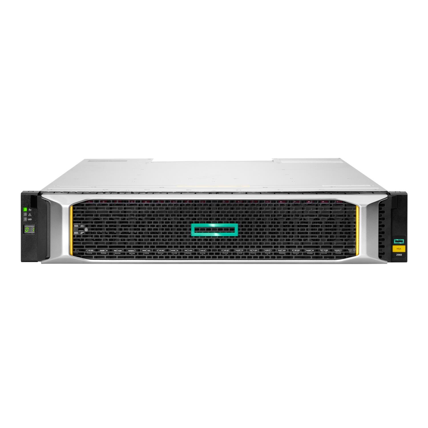 HPE Modular Smart Array 2060 10GbE iSCSI SFF Storage Hard drive array 24 bays SAS 3 iSCSI 25 GbE external