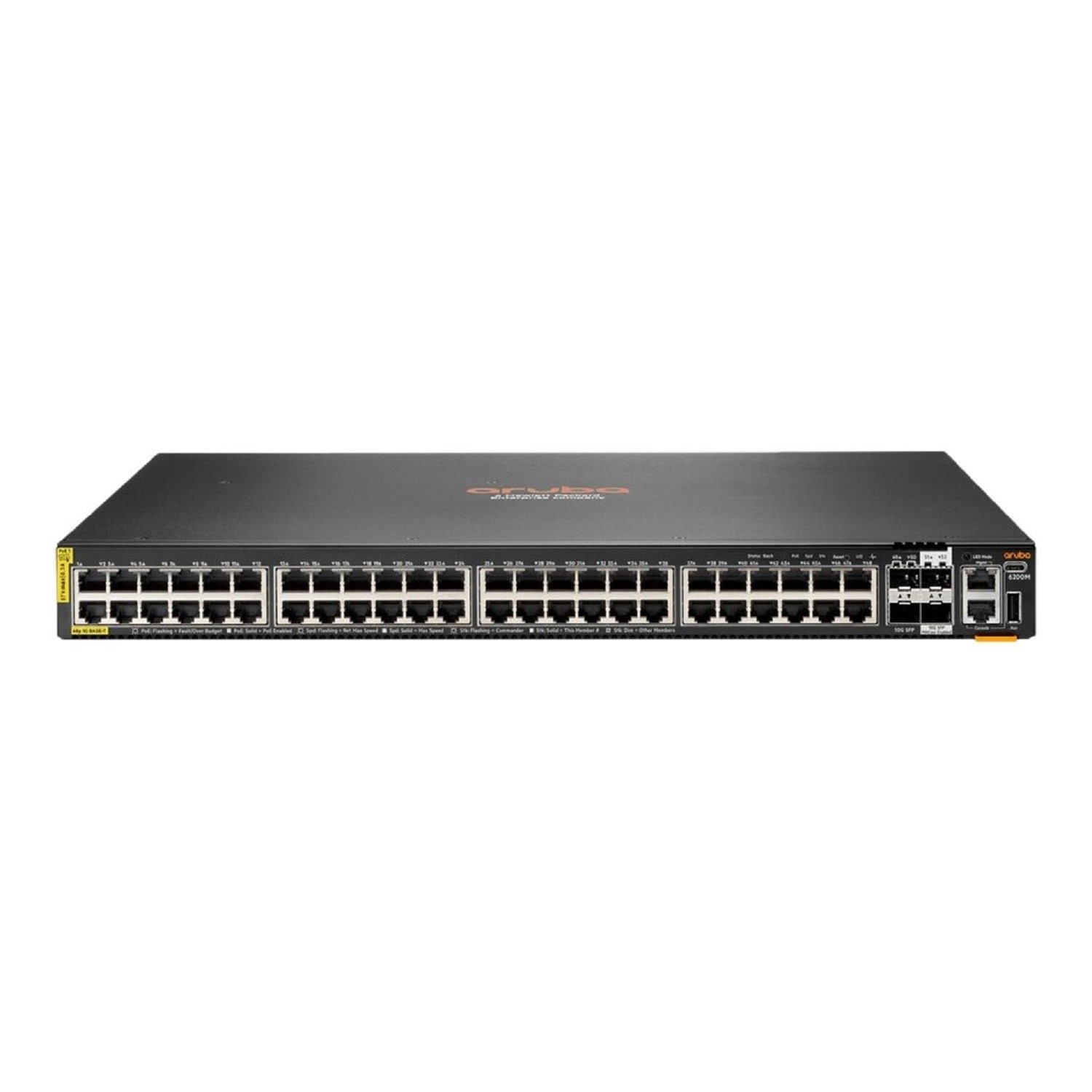HP Enterprise Aruba 6200M 48-Port 48G Class4 PoE 4SFP+ L3 Rack Mountable Managed Network Switch