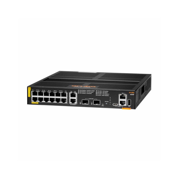 HPE Aruba Networking C-Port 6200F 12G 12-Port PoE+ with SFP+ L3 Managed Rack-mountable Switch 
139W