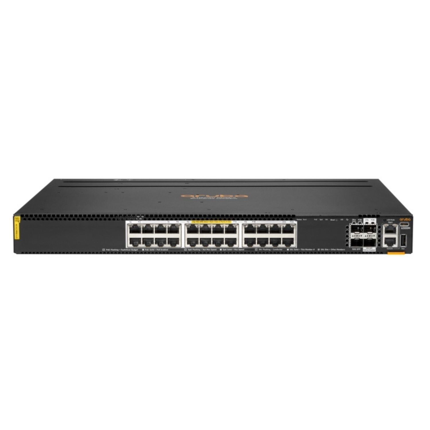 HP Enterprise Aruba 6300M 24 Port x SFP+ SFP28 SFP56 L3 Rack Mountable Managed Network Switch