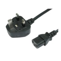 OEM 3 Meter UK Plug To C13 Mains Lead Cable Black OEM 3 Meter UK Plug To C13 Mains Lead Cable Black