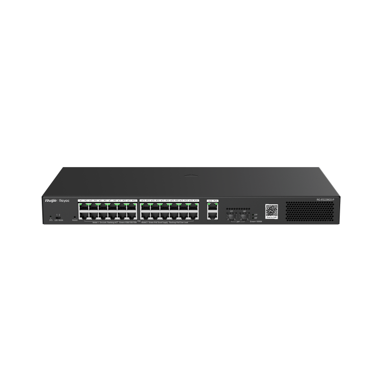 Ruijie Reyee RG-ES228GS-P 28-Port Gigabit Ethernet PoE+ Rack-Mountable Smart Managed Switch