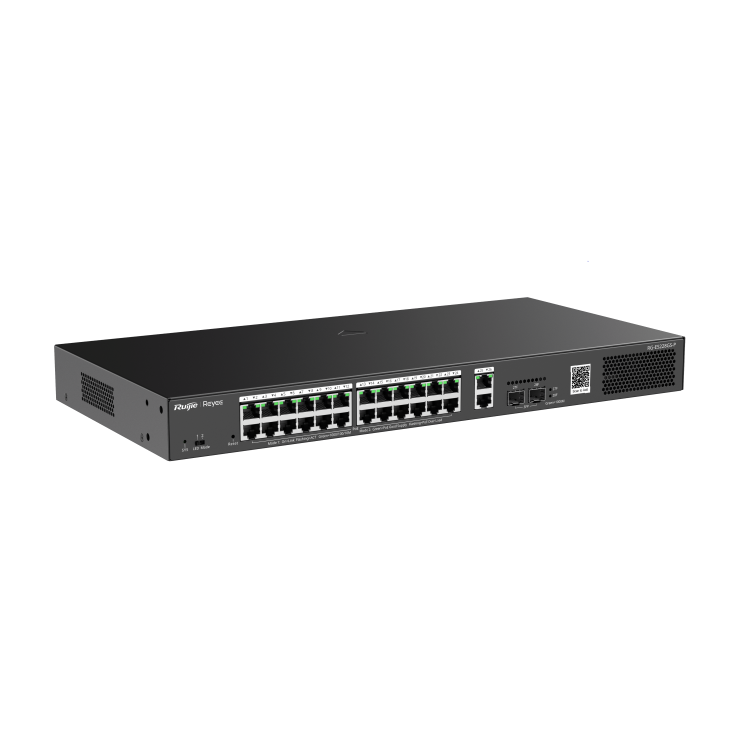Ruijie Reyee RG-ES228GS-P 28-Port Gigabit Ethernet PoE+ Rack-Mountable Smart Managed Switch