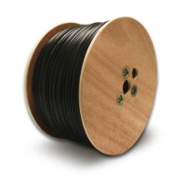 250m RG59 Coaxial CCTV Cable + 2 Core Power Shotgun Black