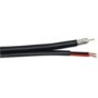 250m RG59 Coaxial CCTV Cable + 2 Core Power Shotgun Black