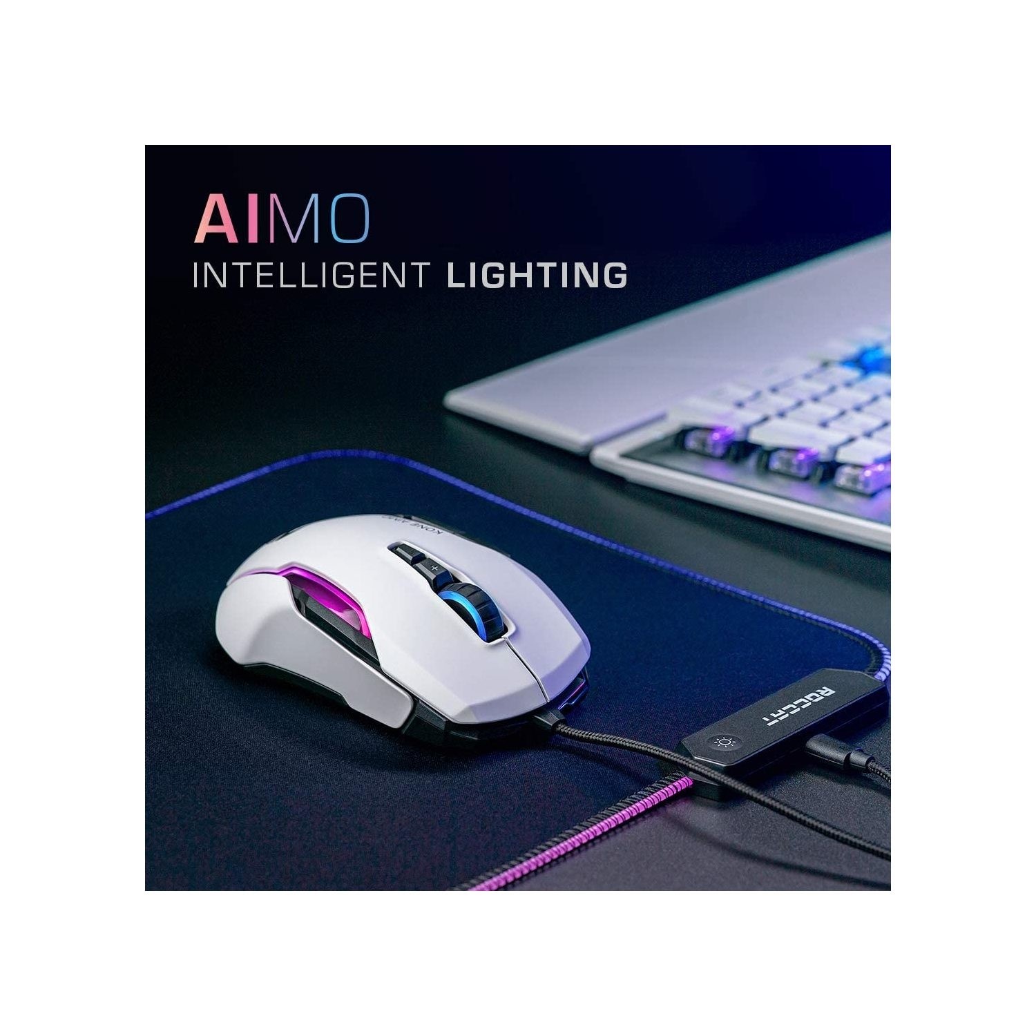 Roccat Kone Aimo Remastered Gaming Mouse In White Laptops Direct